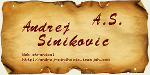 Andrej Šiniković vizit kartica